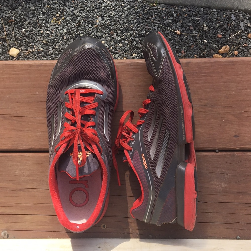 Adidas adizero red sneaker